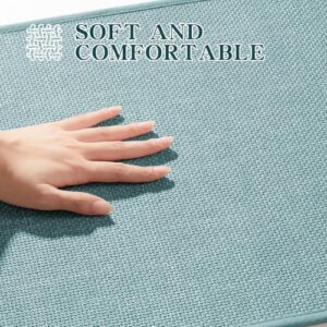 chakme Bathroom Rugs Mat 24x17, Ultra Thin Non Slip Bath Mat Small Quick Dry Absorbent Bath Mat for Bathroom Floor, (Light Blue, 24"x17") - Image 5