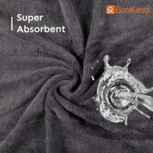 100% Cotton Bath Towel Set (Pack of 4) - Soft, Quick-Drying & Highly Absorbent Towels for Sensitive Skin - Ideal for Bathroom, Gym, Hotel & Spa - Charcoal Grey (27 x 54 inches, 550 GSM) - Image 5