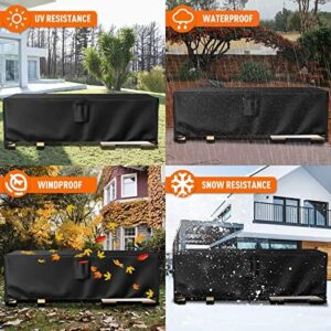 Patio Furniture Covers, Outdoor Furniture Cover Waterproof, General Purpose, Outside Table and Chair Covers, Heavy Duty 600D (108 Inch L x 82 Inch W x 27.9 Inch H) - Image 7