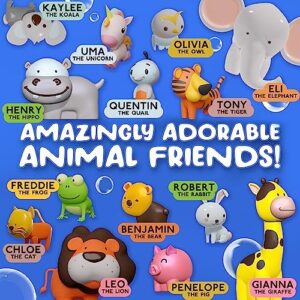 SplashEZ Mold Free Bath Toys for Babies & Toddlers, Animals No Hole Bath Toys for Kids, Toddler Gift, No Mold Bathtub Water Set for Kids, Pool, BPA-Free, Safe, Fun, Infant Ages 1 3 6 12 18 Months - Image 4