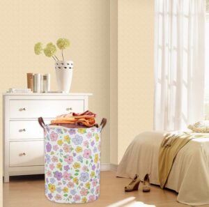 Kids Laundry Hamper,Flower Laundry Basket Collapsible Girls Storage Baskets for Home Decor,Office,Toy Organizer,(Flower) - Image 6