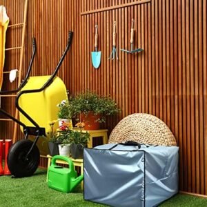 Patelai 2 Pcs Cushion Cover Bag 32 x 32 x 24'' Outdoor Patio Storage Waterproof Oxford Packing Bags for Moving with Zipper Handles for Xmas Storage Camping Picnic Furniture Pillow (Gray) - Image 5