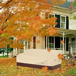 Vailge Heavy Duty Patio Sofa Cover, 100% Waterproof 3-Seater Outdoor Sofa Cover,Lawn Patio Furniture Covers with Air Vent and Handle,79" Wx 37" Dx 35" H,Beige&Brown - Image 6