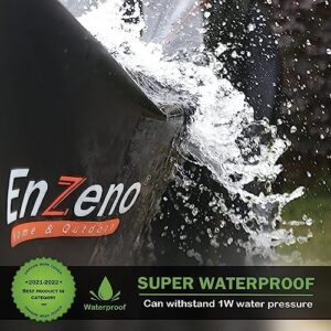 Enzeno Patio Furniture Set Cover, Outdoor Sectional Sofa Couch Set Covers Waterproof, Garden Dining Table Chair Set Cover Outside Rectangular Heavy Duty Weatherproof 120" L x 90" W x 35" H Black - Image 3