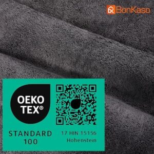 100% Cotton Bath Towel Set (Pack of 4) - Soft, Quick-Drying & Highly Absorbent Towels for Sensitive Skin - Ideal for Bathroom, Gym, Hotel & Spa - Charcoal Grey (27 x 54 inches, 550 GSM) - Image 2