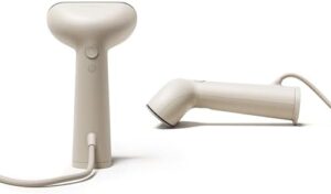 Steamery Handheld Clothes Steamer Cirrus 3, 1200W, US Plug, Heated Ironing Plate, Fast Heat Up, Garment Wrinkle Remover, Beige - Image 2