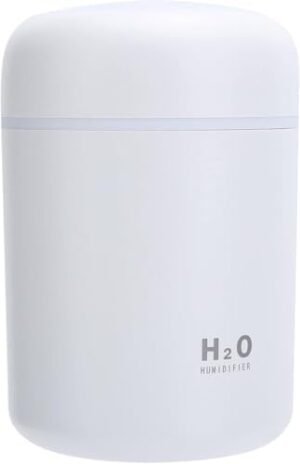 H2O – Ultrasonic Cool Mist Humidifier 3 Color (Black, White, Pink), Quiet Operation, USB Powered, Portable for Home, Office, Travel, Night Light Function, Compact Design, Improves Air Quality - Image 4