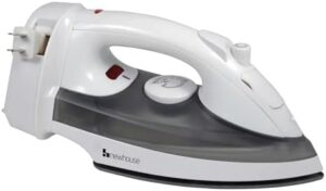 Newhouse Electric 120V 1200-Watt Retractable Cord Steam and Spray Iron NHIR-001-R, Retractable Cord, Self-Cleaning, ETL Certified Home Essential