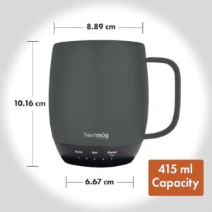 Nextmug - Temperature-Controlled, Self-Heating Coffee Mug (Graphite - 14 oz.) - Image 7