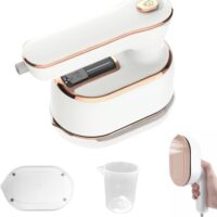 Mini Steam Iron for Clothes, Travel Steamer for Clothes Portable Steamer Travel Iron, Micro Steam Iron Mini Handheld Steamer Support Dry And Wet Ironing for Home Travel (White), RTOOJK00