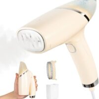 Portable Steamer for Clothes, 25s Fast Heat-up, 1000W Travel Steam Iron Wrinkles Remover with Brush, Foldable Garment Steamer 100ml Water Tank for Home Travel Office (120V Only)