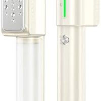 Jack & Rose Dual Voltage Travel Portable Mini Steamer,110-230V,0.9Ib Light,9 * 2.6in Small Mini Travel Size,Steamer Iron 2 in 1,15s Heat-Up,Ceramic Heat Panel,For Global & Europe Traveling