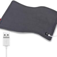 USB Heating Pad, 5V Travel Heat Pads for Airplane, Camping, FSA HSA Eligible 3 Heat Settings, Auto Off, USB Powered Small Heating Pad for Pain Relief, 16"x 12", Non-Chargeable