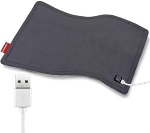 USB Heating Pad, 5V Travel Heat Pads for Airplane, Camping, FSA HSA Eligible 3 Heat Settings, Auto Off, USB Powered Small Heating Pad for Pain Relief, 16"x 12", Non-Chargeable