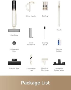 MOVA K30 Mix Wet Dry Vacuum Cleaner, 4-in-1 Cordless Vacuum for Multi-Surface, 180° Lie-Flat Reach, 30Min 140°F Hot Air Drying, 0in Dual Edge, Powerful 18000Pa Suction Floor Cleaner for Pet Hair - Image 9