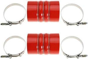 Silicone Charge Air Cooler Hump Hose Boot Set 4" X 6" 4 inch with T Bolt Clamp Red - Image 3