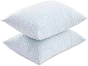 Gogreen Cooling 3D Air Waterproof Pillow Protector, Breathable Pillow Cover, Cooling Pillow Case Protector with Zipper, Super Soft Pillow Case Cover with Zipper (2 Packs, Standard 20"x26", White)