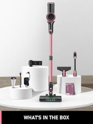 Cordless Vacuum Cleaner, 350W/30Kpa 8 in 1 Powerful Stick Vacuum, with Anti-Tangle Brush and Upgraded Green Light, 40mins Runtime Rechargeable Lightweight Vacuums for Hardwood Floor, Carpet, Pet Hair - Image 9