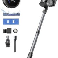 Proscenic Cordless Vacuum Cleaner, Wet Dry Vacuum and Mop Combo All in one, 45Kpa Suction Lightweight Stick Vacuum with LED Display, 50Mins Runtime Rechargeable Vacuum for Pet Hair, P11 Pro Mopping