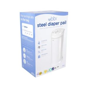 Ubbi Steel Diaper Pail, Odor Locking, No Special Bag Required, Award-Winning, Registry Must-Have, White - Image 7