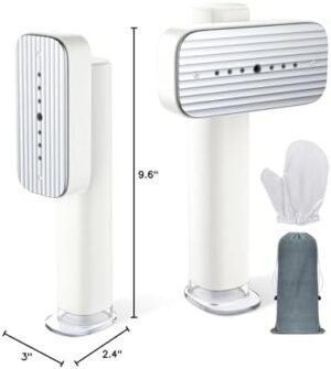 Travel Steamer for Clothes, Portable Steamer & Iron 2 in 1,Travel Size Mini Garment Steamer, 1.3lbs Only, 10s Heat Up, Large Heat Panel, 15mins Continous Steam, Small Handheld Steamer for Home Office - Image 9