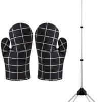 Clothes Steamer Stand With 1 Pair Ironing Gloves,Steamer Rack For Clothes,Steam Iron Stand,Garment Steamer Rack