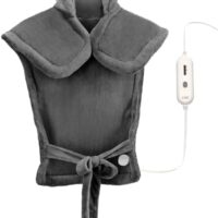 Tefici Heating Pad for Back Pain,Mothers Day Gifts,Birthday Gifts for Men Mom Dad,24'' x33'' Fast Heating, FSA HSA Eligible,Electric Heat Pad,2H Auto-Off,Neck and Shoulder Heat Pad,ETL Certified,Gray