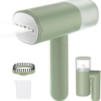Handheld Steamer for Clothes, 1200W Foldable Travel Steamer, 20 Sec Preheat Garments Wrinkle Remover, 120V Portable Hand Iron with 150ml Water Tank, Clothes Steamer for Home Travel-Green