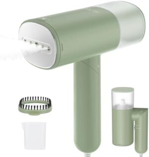 Handheld Steamer for Clothes, 1200W Foldable Travel Steamer, 20 Sec Preheat Garments Wrinkle Remover, 120V Portable Hand Iron with 150ml Water Tank, Clothes Steamer for Home Travel-Green