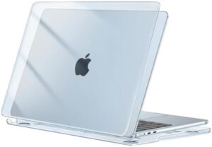 MOSISO Compatible with MacBook Air 13 inch Case 2025 2024 2023 2022 Release M4 A3240 M3 A3113 M2 A2681, Protective Plastic Hard Shell Cover Compatible with MacBook Air 13.6 inch Case, Crystal Sky Blue