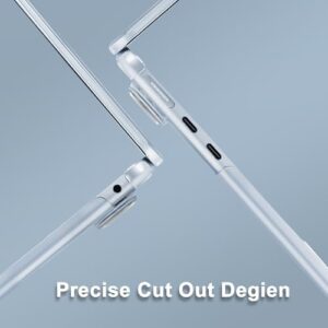 MOSISO Compatible with MacBook Air 13 inch Case 2025 2024 2023 2022 Release M4 A3240 M3 A3113 M2 A2681, Protective Plastic Hard Shell Cover Compatible with MacBook Air 13.6 inch Case, Crystal Sky Blue - Image 4