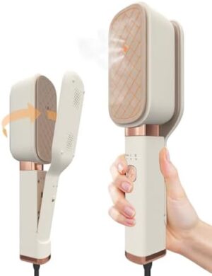 Travel Steamer for Clothes, 3 in 1 Portable Handheld Steamer, Steam Iron Wet & Dry Ironing,15s Fast Heat Up, 180° Flip, 1000W Light Mini Steam Iron for Travel and Home (Beige)