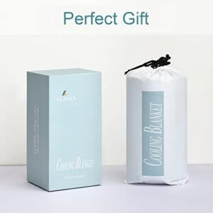 Cooling Blankets for Hot Sleepers - Cool Like Ice Cream Lightweight Blanket for Summer with Double Side Cold, Cooling Comforter, Quilt, Fabric for Bed (King Size 90" x 108" Dark Blue/Blue) - Image 6