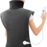 BOB AND BRAD Weighted Heating Pad for Back Pain Relief, 24" x34'' Electric Heated Wrap for Neck and Shoulder, 6 Heat Settings, Full Body Heating Pad, ETL Certified, FSA HSA Eligible