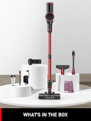 Cordless Vacuum Cleaner, 8-in-1 Vacuum Cleaners for Home, 45Mins Runtime Anti-Tangle Stick Vacuum with LED Display, 3 Modes Suction, Lightweight Vacuum for Hardwood Floor/Carpet/Pet Hair - Image 9