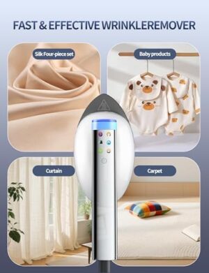 Sundu 1500W Steamer for Clothes, 2-in-1 Vertical & Flat Iron Clothes Steamer, 6 Professional Steam Modes, 800mL Tank, 30s Fast Heat-Up, Auto Shut-Off (10min), Portable Handle, Standing Design, White - Image 9