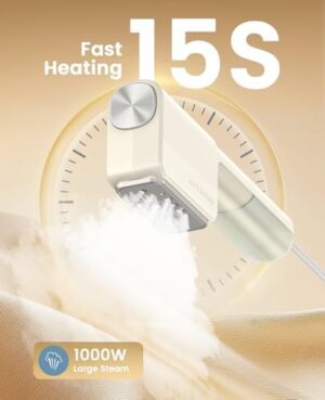 Jack ＆ Rose Dual Voltage Travel Portable Mini Steamer,110-230V,0.9Ib Light,9 * 2.6in Small Mini Travel Size,Steamer Iron 2 in 1,15s Heat-Up,Ceramic Heat Panel,For Global ＆ Europe Traveling - Image 6