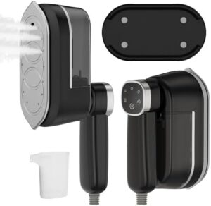 Portable Travel Steamer Iron Mini - Portable Rotating Clothes Iron with Dry and Wet Ironing, 10s Heat Up, 1200W Portable Handheld Steamer Irons, Steam Irons for Home, Dorm, Travel