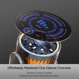 Cordless Vacuum Cleaner, 550W 48kPa 60 Mins Runtime Vacuum Cleaners for Home, Stick Vacuum with Intelligent Display, Rechargeable Battery and Anti-Tangle Brush, Perfect for Pet Hair/Carpet/Floors - Image 4