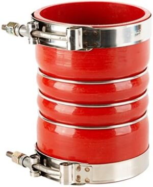 202-36-2042 Silicone Red Hump Hose Pair Charge Air Cooler with Clamps Set 4" X 6" 4 inch Replaces 367-400-060(set of 2) - Image 2