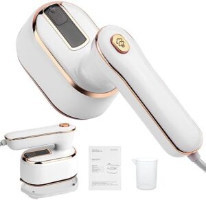 AUAUY Mini Steam Iron, 1000W Portable Handheld Travel Steam Iron, 180° Rotating Handle Converts Iron into Handheld Steamer, 15s Fast Heat Up, 2-in-1 Foldable Steamer Iron for Home and Travel - Image 8