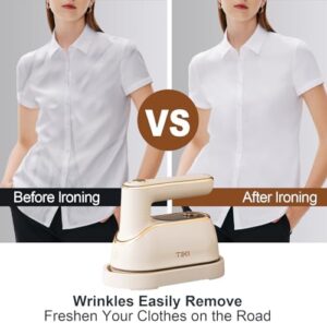 Travel Steamer for Clothes Portable Rotary Garment Iron 1200W Small Travel Steam Iron for Home, Dorm, College, 150ml Water Tank, Foldable Wrinkle Remover - Image 4
