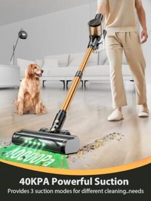 Cordless Vacuum Cleaner, 8 in 1 Vacuum Cleaner for Home with LED Display, 3 Suction Modes, 45mins Runtime Lightweight Stick Vacuum for Home Hardwood Floor, Pet Hair, Carpet - Image 2