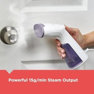 BLACK+DECKER Compact Handheld Steamer, HGS012P, 25-Second Heat Up, 1000 Watts, Removes Wrinkles from Fabrics, Clothing and Upholstery - Image 6