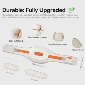 Cordless Heating Pad for Back Pain Relief: MAXwarm 3.0[2025 Upgraded], IKEEPFIT Electric Heat Pad with Massager for Period Cramps, Extra Large 65", 8000mAh Battery, Gift for Women Men (Beige) - Image 9