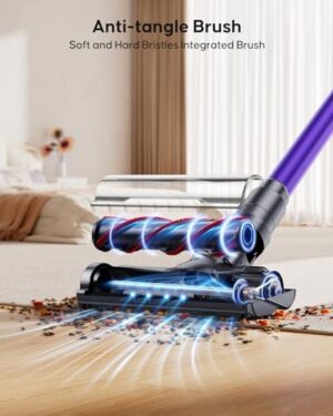 Cordless Vacuum Cleaner, 40KPA Stick Vacuum Cleaner 450W Powerful Vacuum Cleaners, Up to 55 Mins Runtime 1.5L Dust Cup Lightweight Vacuum Cleaners for Home Carpet Pet Hair Hard Floor - Image 6