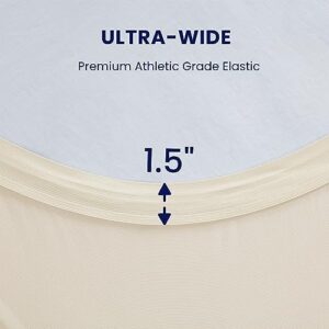 SLEEP ZONE King Size Cooling Mattress Topper, Premium Zoned Cool Mattress Pad Cover, Padded Mattress Protector Breathable Washable, Deep Pocket 8-21" (Beige, King) - Image 6