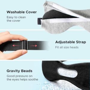 Ezona Heated Eye Mask, Warm Eye Compress Mask for Dry Eyes, USB Electric Eye Heating Pad with Temperature & Timer Control, Dry Eyes, Blepharitis, Sinus Migraine (Black) - Image 7