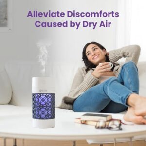 Cool Mist Humidifier - 250ml Air Humidifier for Bedroom, Cars, and More - 7-Color Night Light, Auto-Off, Quiet Operation for Improved Indoor Air Quality - Image 4