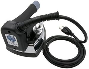 Silver Star ES-300 Steam Iron – 110 Volt Gravity Fed Hanging Bottle Clothes Iron with Non-Stick Laminate Sole Plate, Demineralizer Cartridge, Silicon Iron Rest & Hardware - Image 6